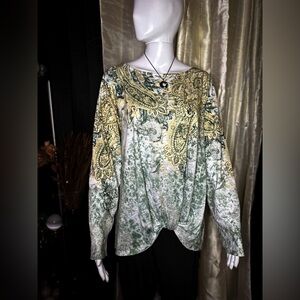 Beautiful Printed Blouse Size XXL